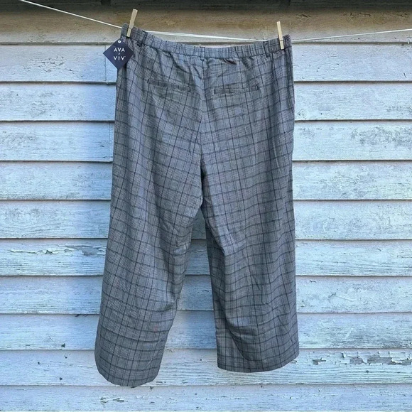 AVA & ViV women pants bun in the front with elastic back belt loops around sz22 - Picture 2 of 3